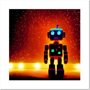 Little Robot looking forward to Christmas Posters and Art